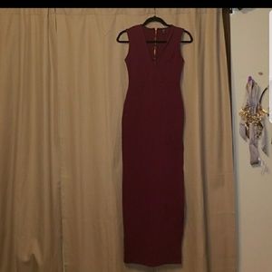 Burgundy Long Dress